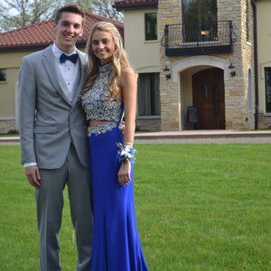 Elegant Jonvani Beaded two piece layered skirt